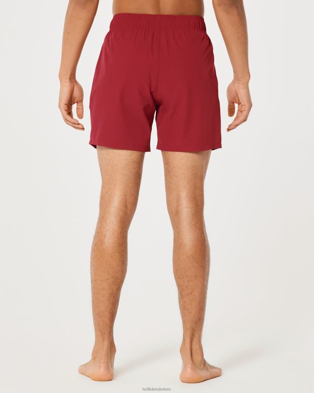 Bottoms Hollister Men Guard Swim Trunks 5\\ 488201111 Red